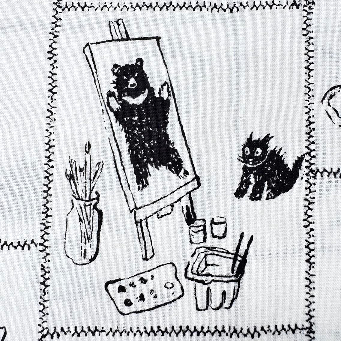 Hokkoh Japanese Import Fabric Cats Living Their Lives 1026-705 2A