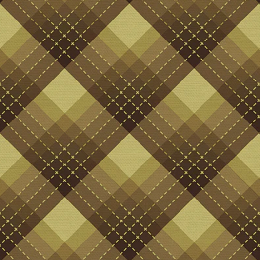 Hoodie Crescent Paintbrush Studio Fabrics Girl Talk Retro Check Ochre 12022640