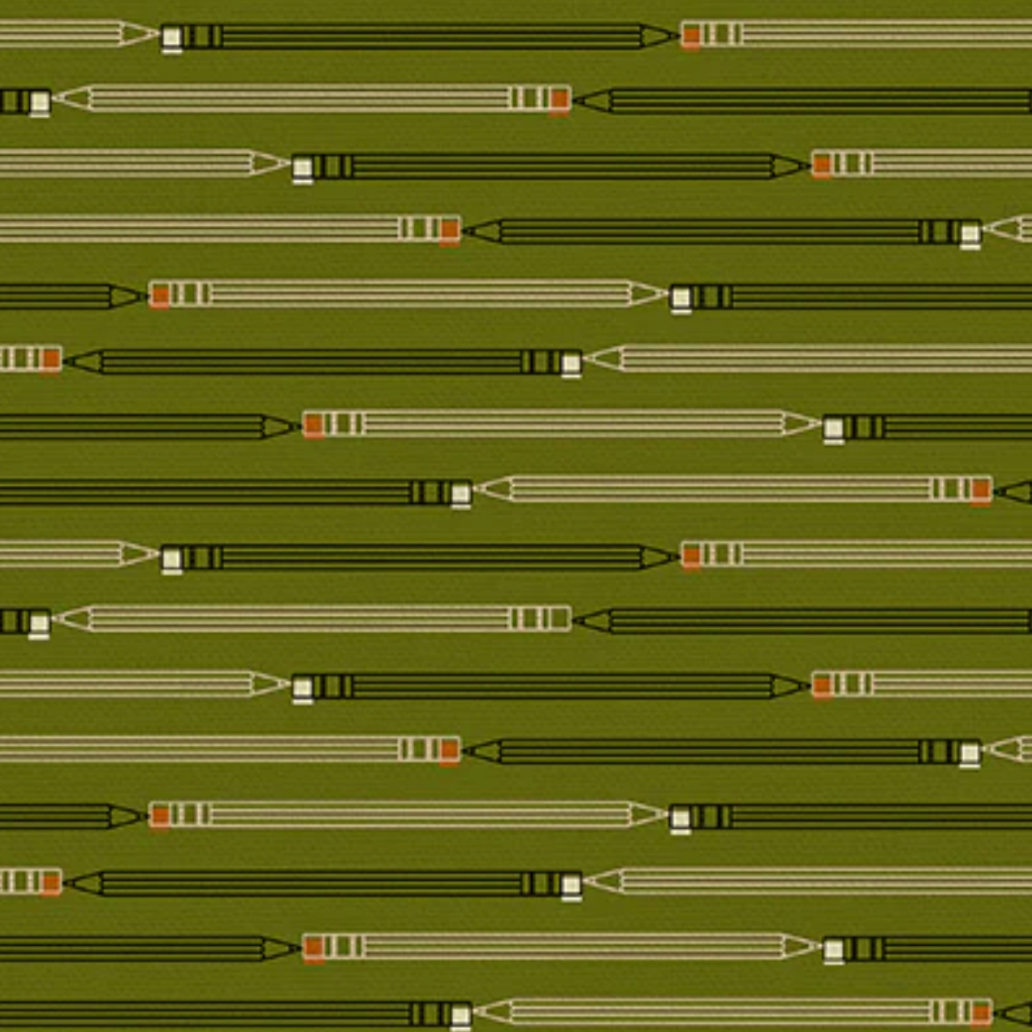 Hoodie Crescent Paintbrush Studio Fabrics Ring Ring Pencil Stripes Green 12000023