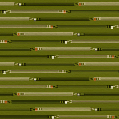 Hoodie Crescent Paintbrush Studio Fabrics Ring Ring Pencil Stripes Green 12000023