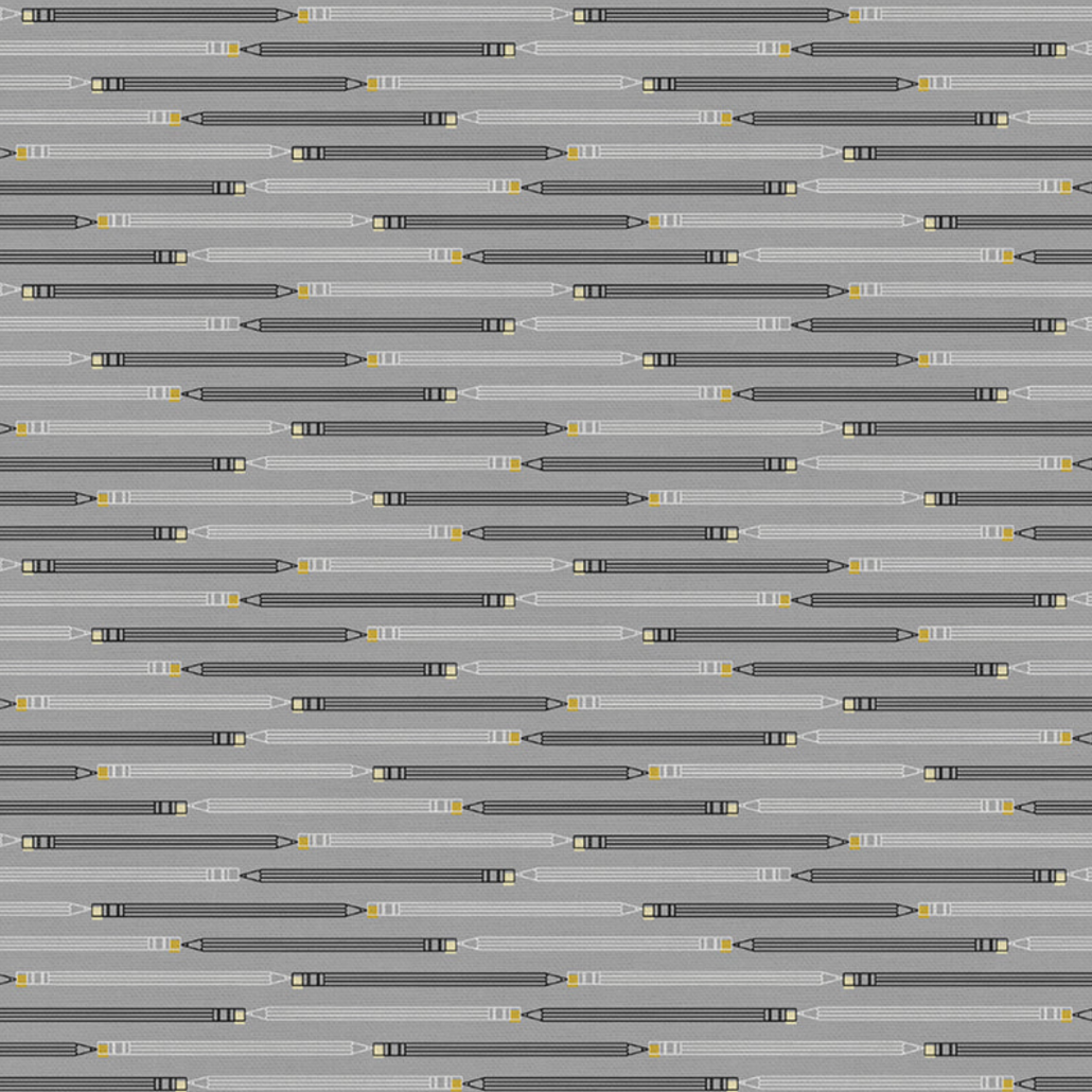 Hoodie Crescent Paintbrush Studio Fabrics Ring Ring Pencil Stripes Grey 12000026