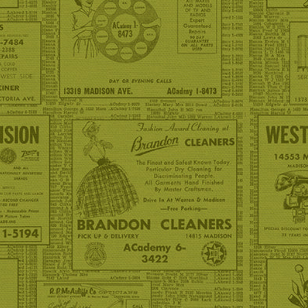 Hoodie Crescent Paintbrush Studio Fabrics Ring Ring Phonebook Green 12000053