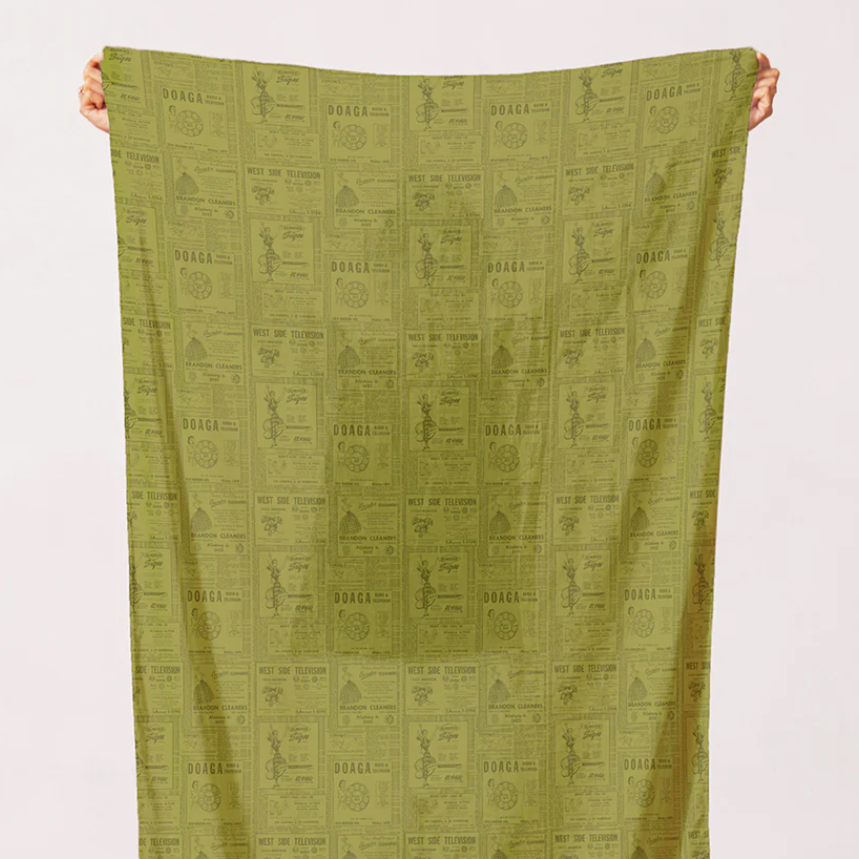 Hoodie Crescent Paintbrush Studio Fabrics Ring Ring Phonebook Green 12000053