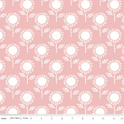 J. Wecker Frisch Riley Blake Art Journal Sunflower Pink C13041