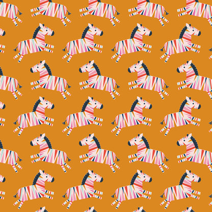 Jane Farnham Dashwood Studio Fabrics Dandelion Jungle Rainbow Zebras DAND2095