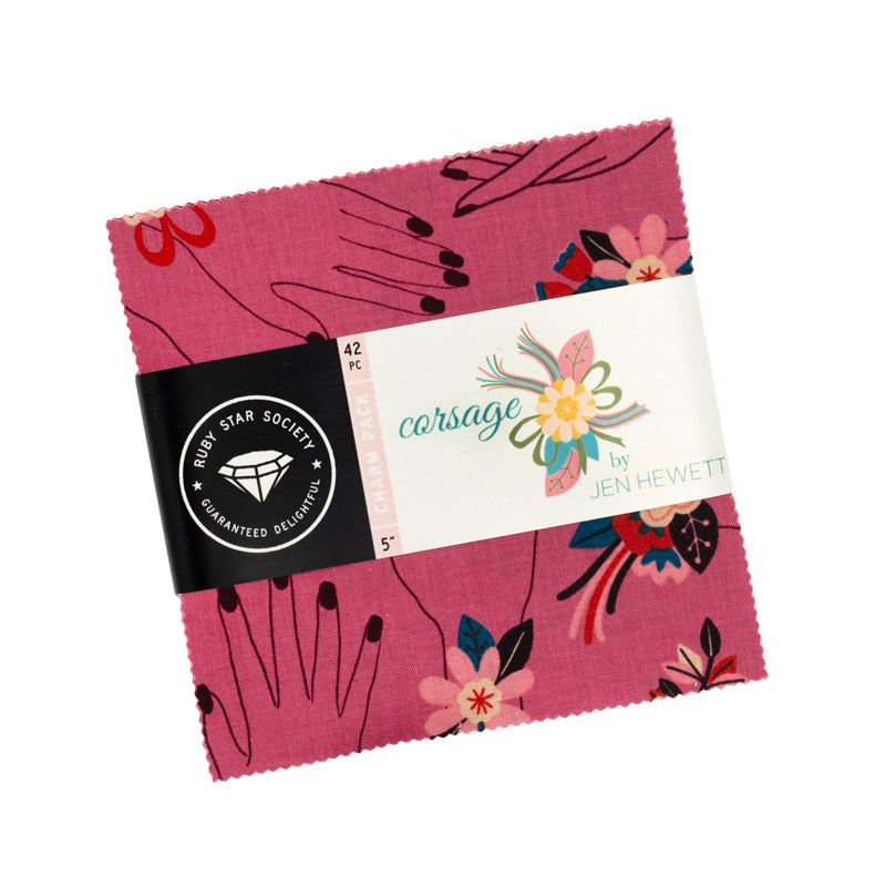 Jen Hewett Ruby Star Society Moda Fabrics Corsage 5" Charm Pack RS6057PP