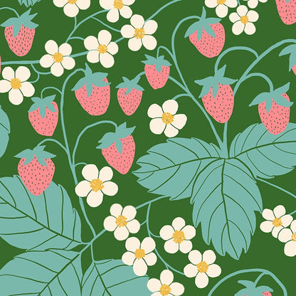 Jen Hewett Ruby Star Society Moda Fabrics Reimagined Landscapes Strawberry Field RS6054 15 End Green