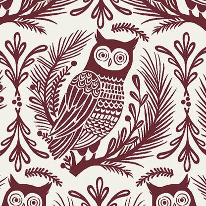 Jessica Flick Benartex Fabrics Woodland Magic Owl 13368-07 Porcelain