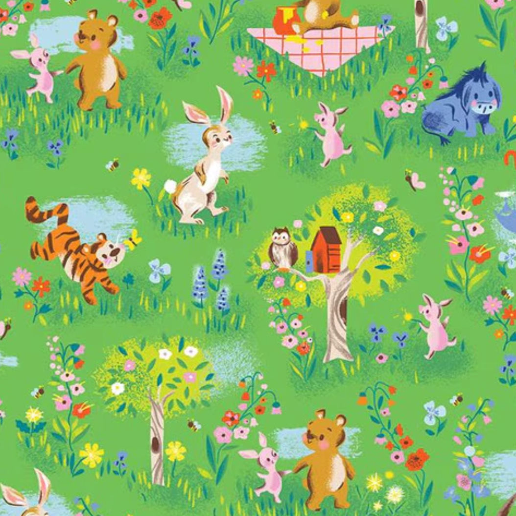 Jill Howarth Riley Blake 100 Acre Woods Main C15170-Green Winnie the Pooh