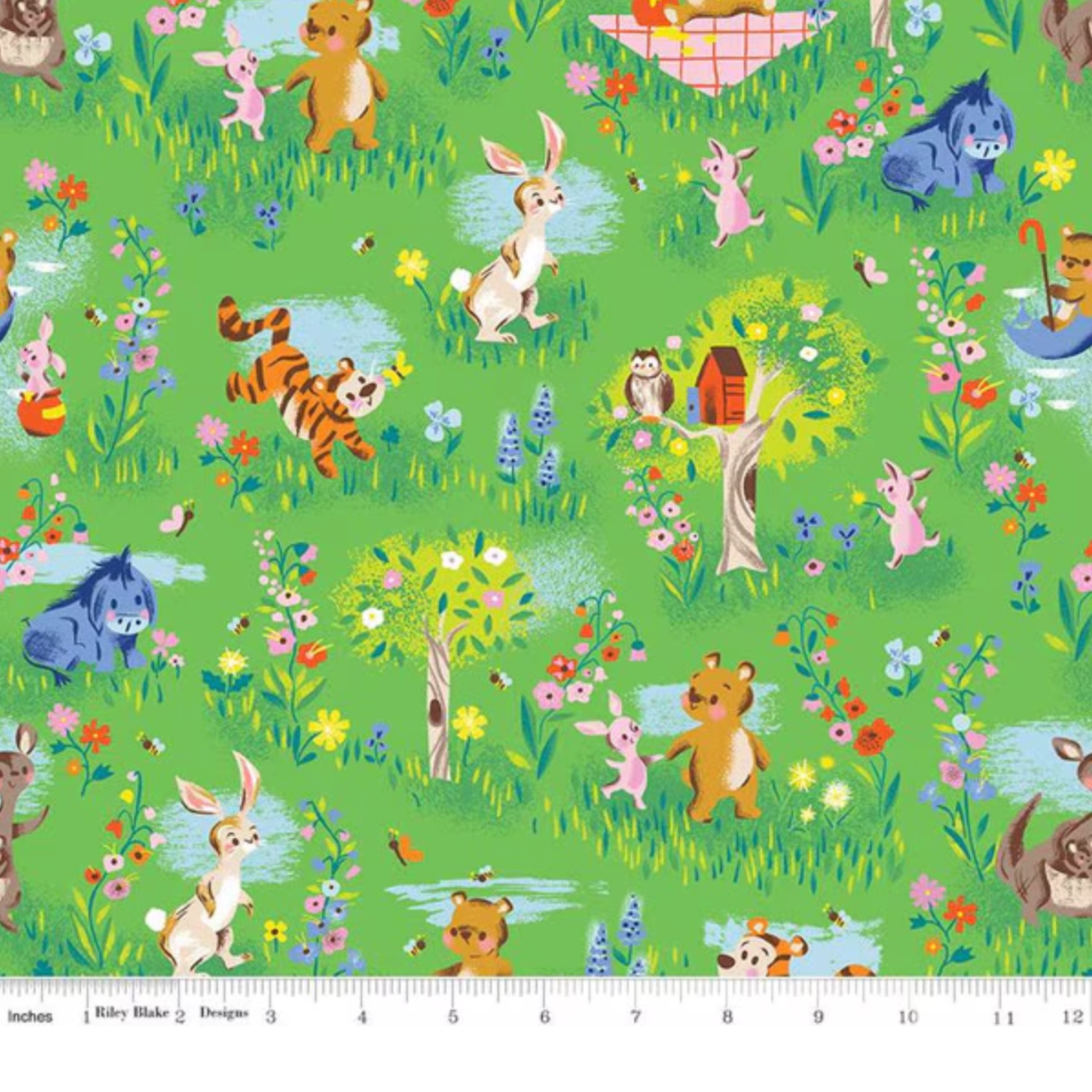 Jill Howarth Riley Blake 100 Acre Woods Main C15170-Green Winnie the Pooh