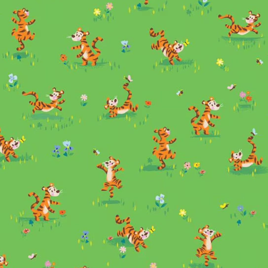 Jill Howarth Riley Blake 100 Acre Woods Tigger Bounce C15173-Green Winnie the Pooh