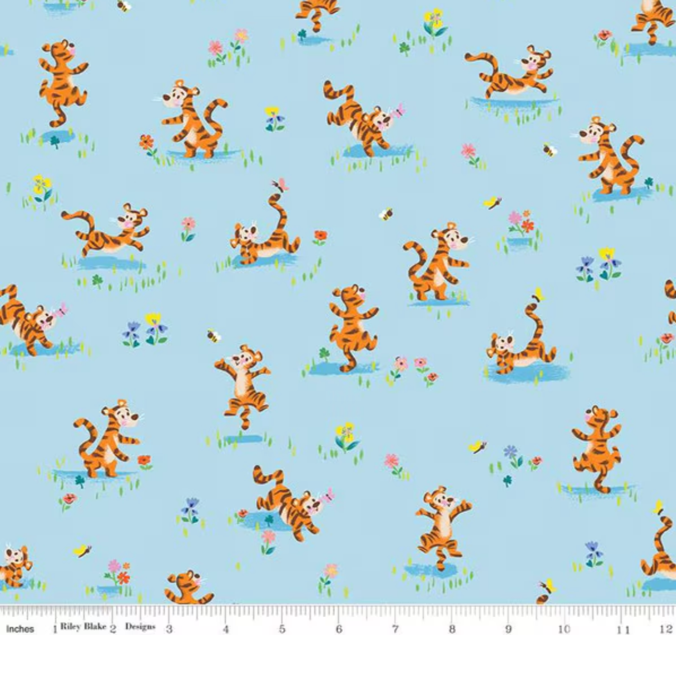 Jill Howarth Riley Blake 100 Acre Woods Tigger Bounce C15173-Sky Winnie the Pooh