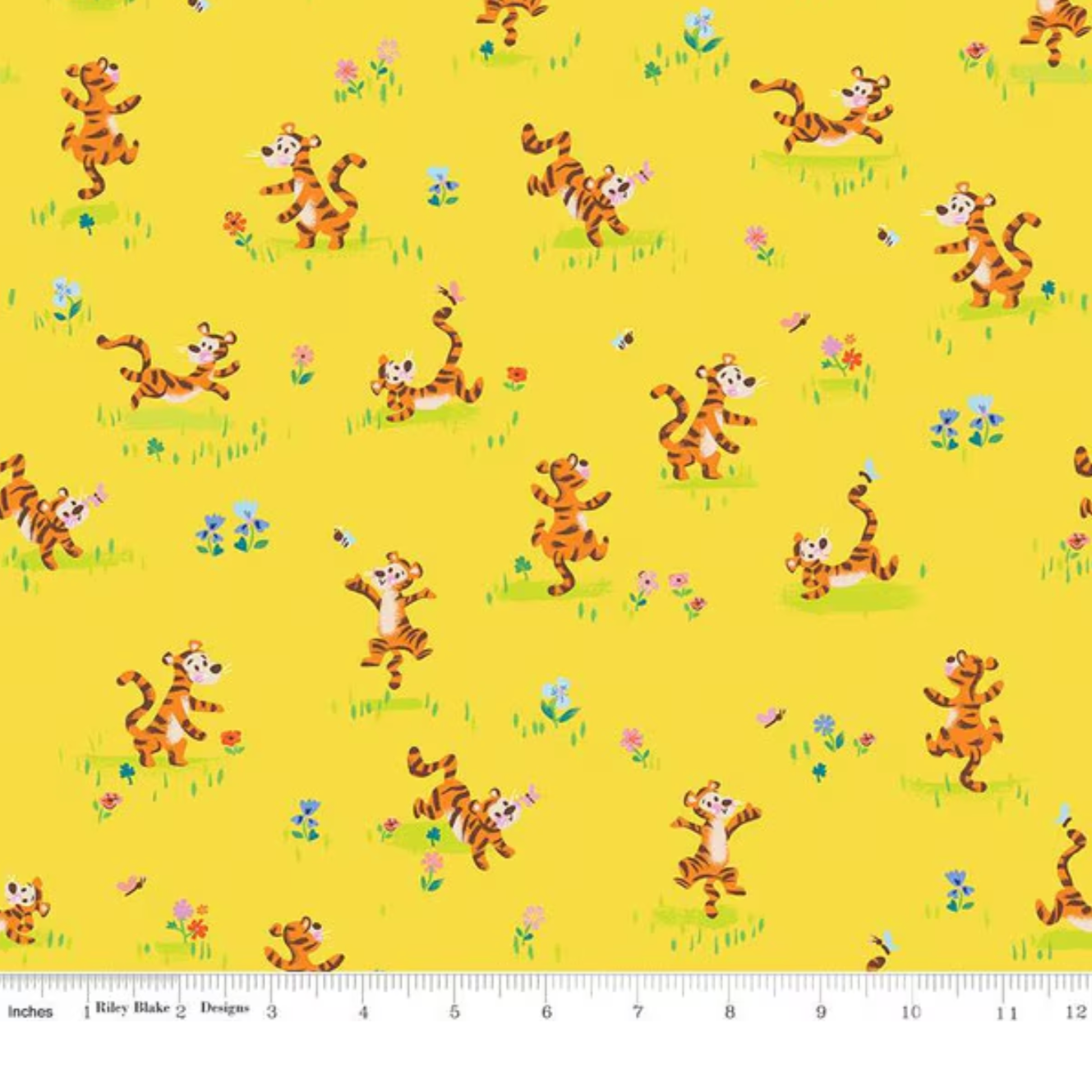 Jill Howarth Riley Blake 100 Acre Woods Tigger Bounce C15173-Yellow Winnie the Pooh