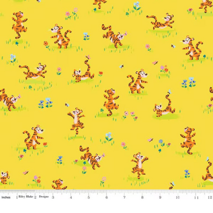 Jill Howarth Riley Blake 100 Acre Woods Tigger Bounce C15173-Yellow Winnie the Pooh