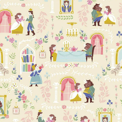 Jill Howarth Riley Blake Beauty and the Beast Main C9530-Cream