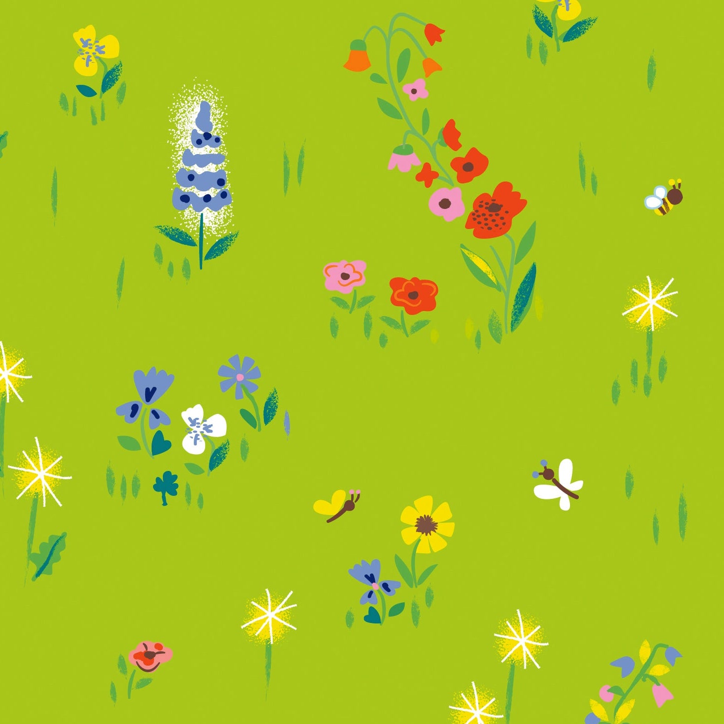 Jill Howarth Riley Blake Designs 100 Acre Woods Picnic Meadow C15172-LIME