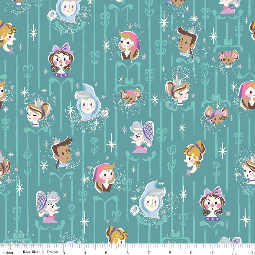 Jill Howarth Riley Blake Designs Cinderella Wishes Cast SC18071-RAINDROP