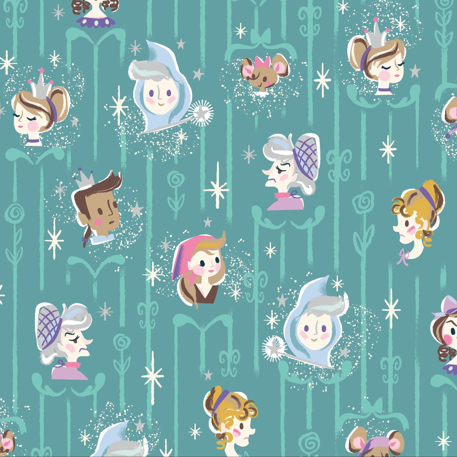 Jill Howarth Riley Blake Designs Cinderella Wishes Cast SC18071-RAINDROP
