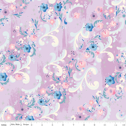 Jill Howarth Riley Blake Designs Cinderella Wishes Cindy's Flowers SC18074-VANITY Sparkle