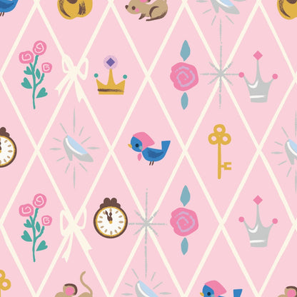 Jill Howarth Riley Blake Designs Cinderella Wishes Diamond SC18075-PETALPINK Sparkle
