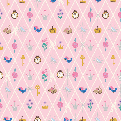 Jill Howarth Riley Blake Designs Cinderella Wishes Diamond SC18075-PETALPINK Sparkle