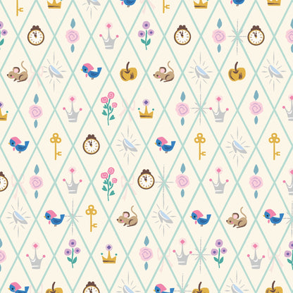 Jill Howarth Riley Blake Designs Cinderella Wishes Diamond SC18075-VINTAGEWHITE Sparkle