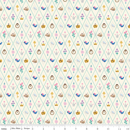 Jill Howarth Riley Blake Designs Cinderella Wishes Diamond SC18075-VINTAGEWHITE Sparkle