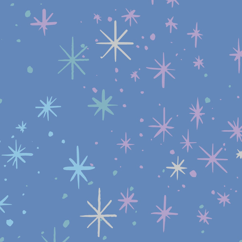 Jill Howarth Riley Blake Designs Cinderella Wishes Magic SC18076-PERIWINKLE Sparkle