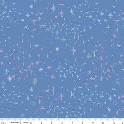 Jill Howarth Riley Blake Designs Cinderella Wishes Magic SC18076-PERIWINKLE Sparkle