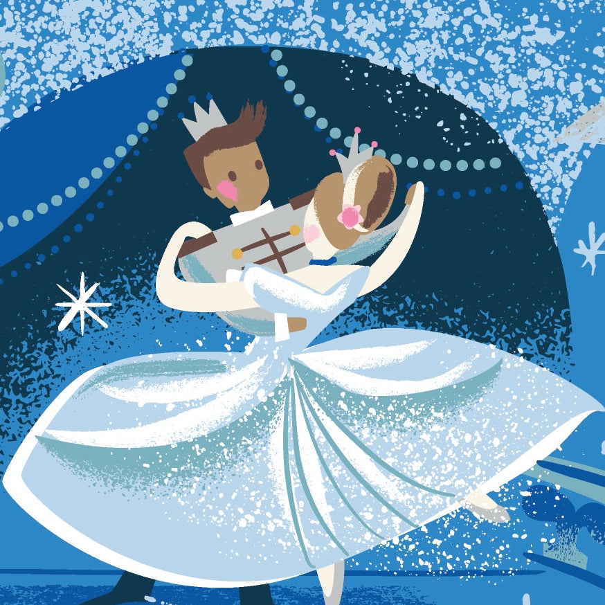 Jill Howarth Riley Blake Designs Cinderella Wishes The Ball SC18070-BLUEBERRY