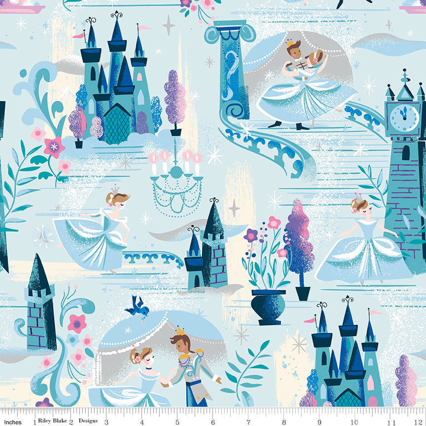 Jill Howarth Riley Blake Designs Cinderella Wishes The Ball SC18070-POWDER