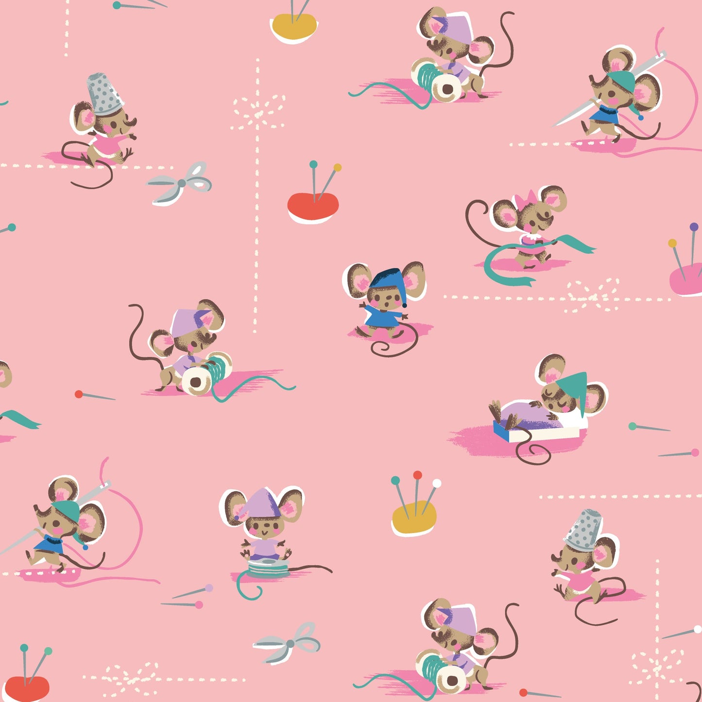 Jill Howarth Riley Blake Designs Cinderella Wishes Workers SC18073-PETUNIA Sparkle
