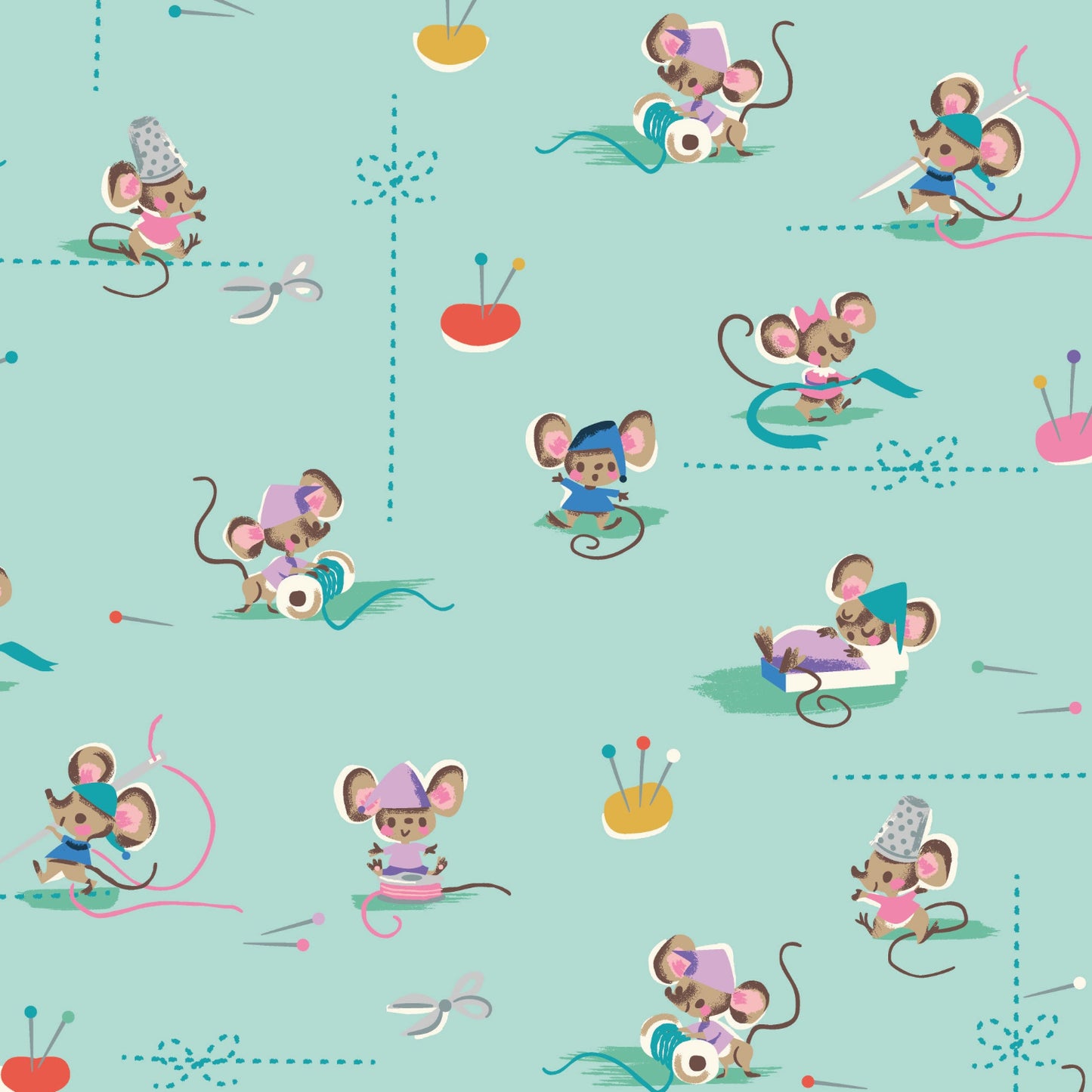Jill Howarth Riley Blake Designs Cinderella Wishes Workers SC18073-SONGBIRD Sparkle