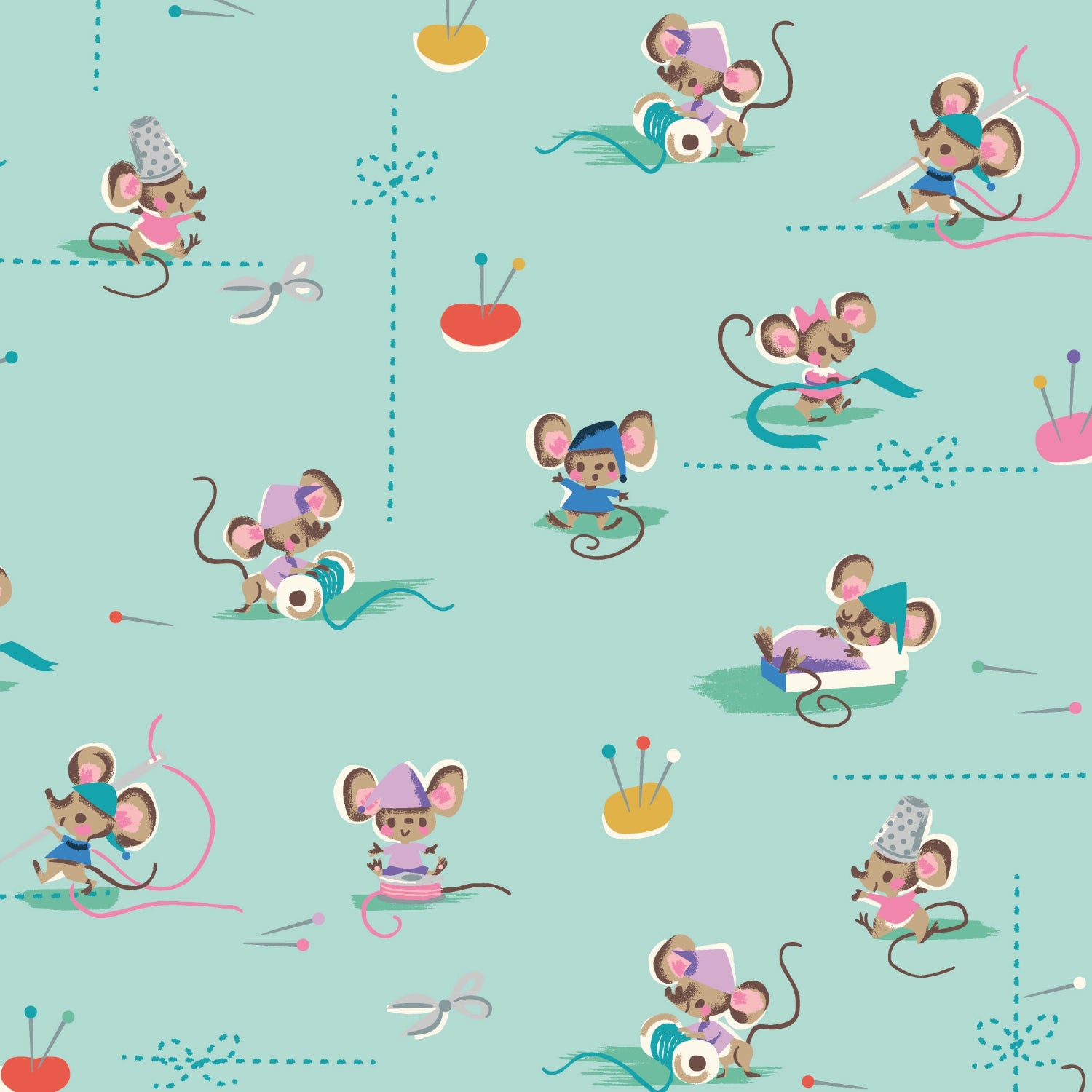 Jill Howarth Riley Blake Designs Cinderella Wishes Workers SC18073-SONGBIRD Sparkle