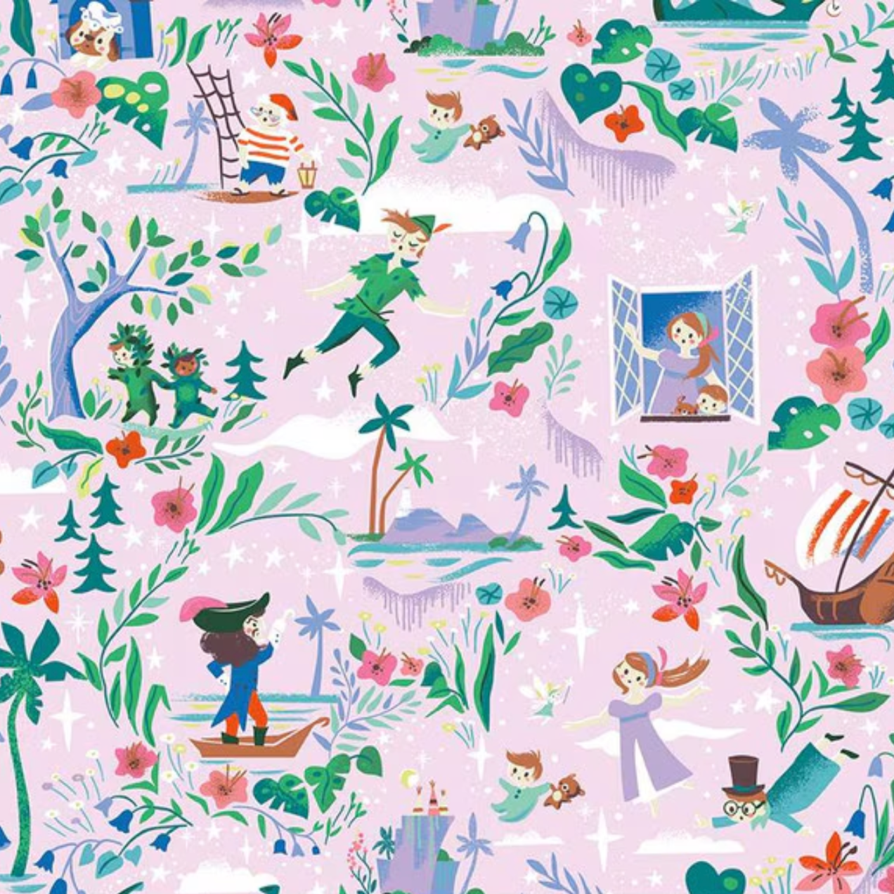 Jill Howarth Riley Blake Forever Neverland Main C15900-Princess Pink