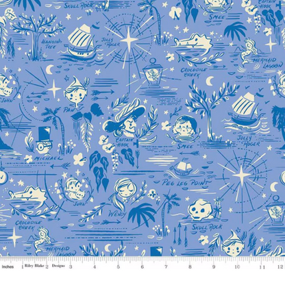 Jill_Howarth_Riley_Blake_Forever_Neverland_Neverland_Map_C15902-Periwinkle
