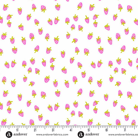 KP Creates Andover Fabrics Color Pop Playground Berry Sweet A-1693-L White 