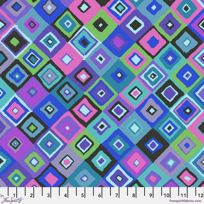 Kaffe Fassett FreeSpirit February 2024 Square Dance PWGP203-BLUE