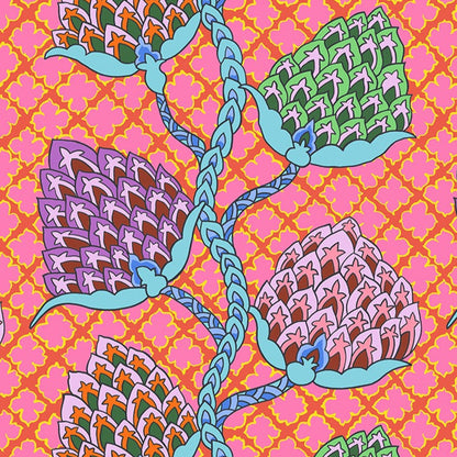 Kaffe Fassett Paisley Flower Fuchsia FreeSpirit PWGP200.FUCHSIA