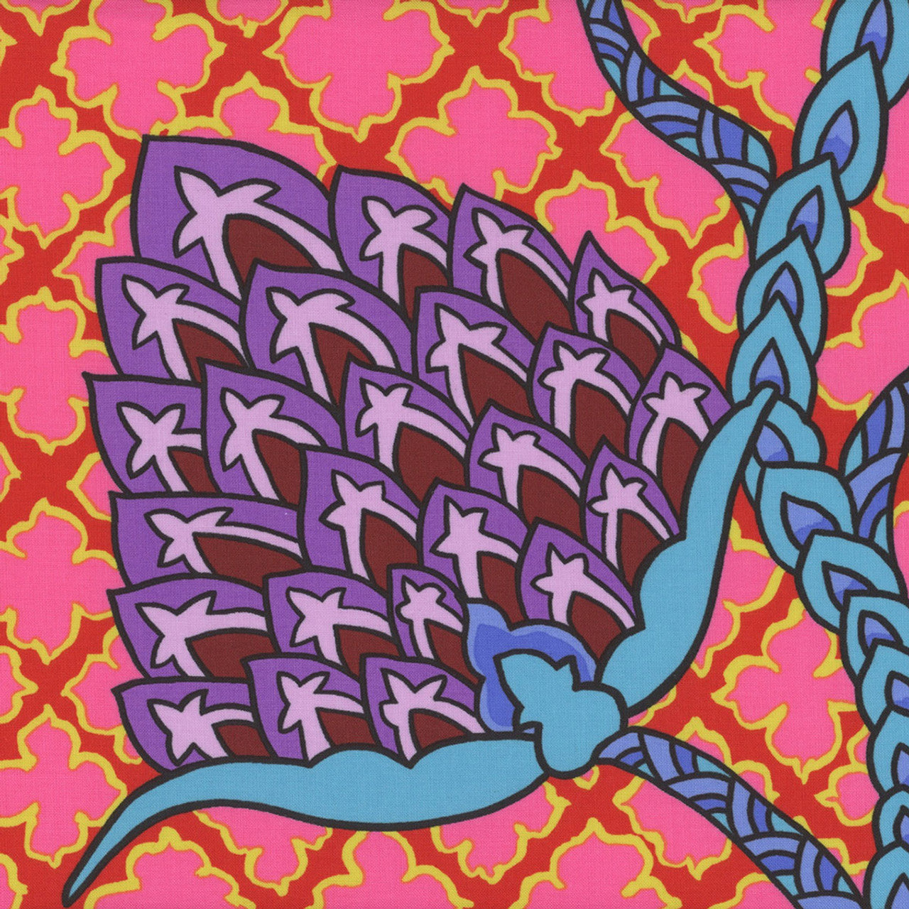 Kaffe Fassett Paisley Flower Fuchsia FreeSpirit PWGP200.FUCHSIA