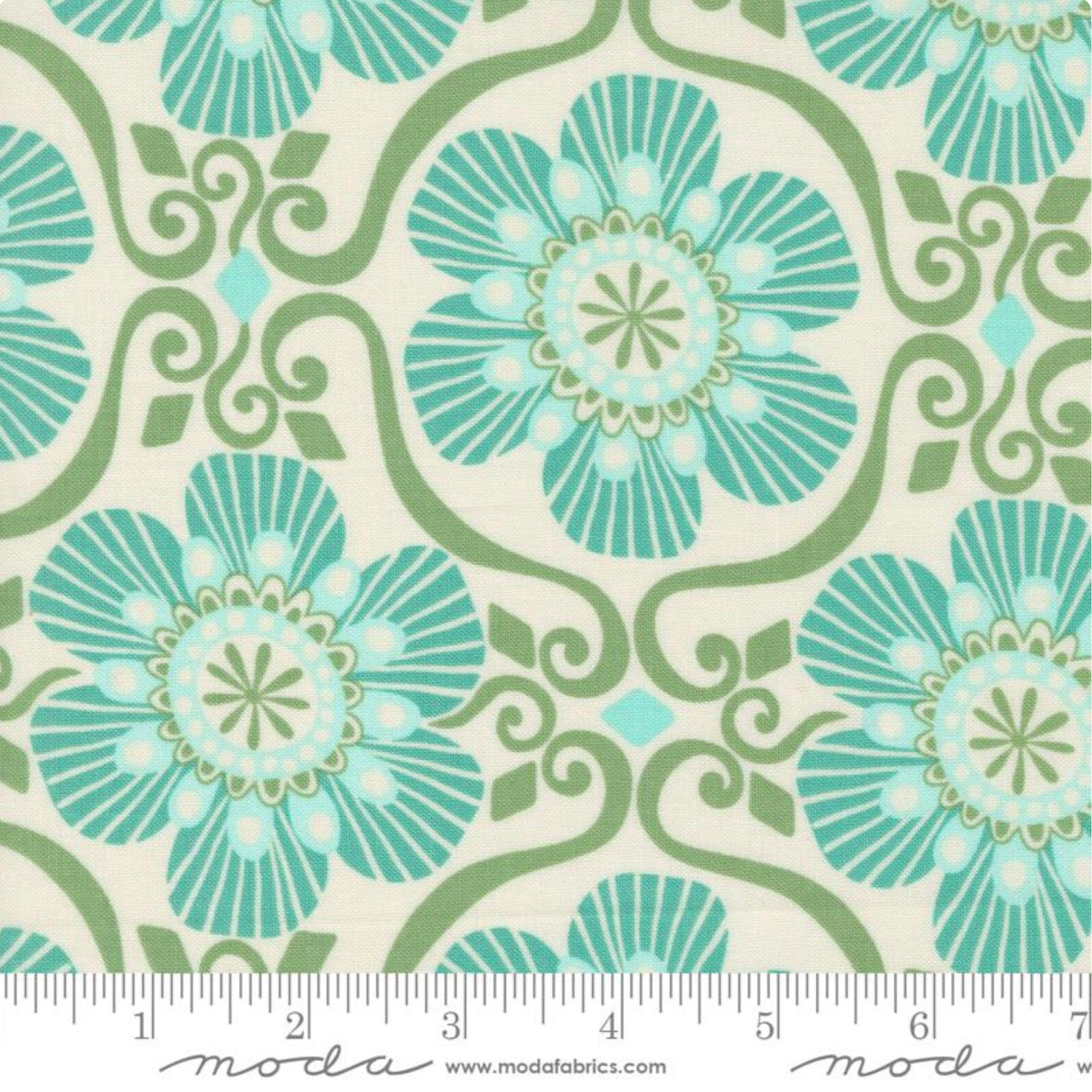 Kate Spain Moda Fabrics Tango Barcelona Cream Sea 2733411