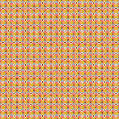 Kathy Doughty FIGO Fabrics Trade Winds 90863-52Mosaic-Citrus