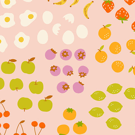 Kimberly Kight Moda Fabrics Ruby Star Society Egg and Friends Froot RS3093 12 Vintage Pink