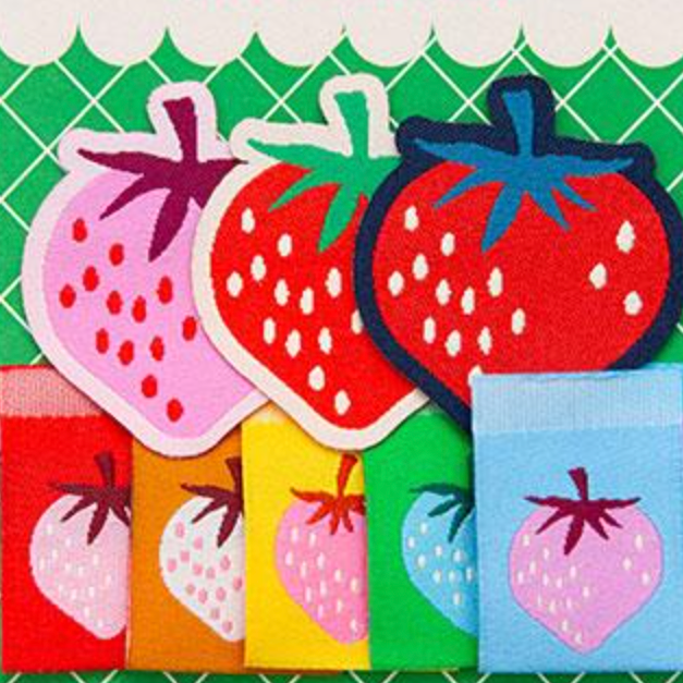 Kimberly Kight Ruby Star Society Moda Fabrics LollyTags Strawberry Sew-In and Iron-On Tags LTK 02