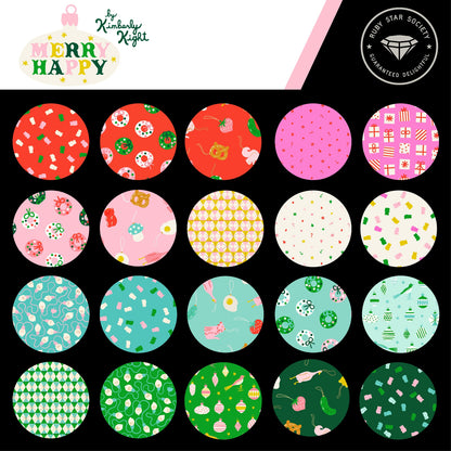 Kimberly Kight Ruby Star Society Moda Fabrics Merry Happy 5" Charm Pack RS3097PP