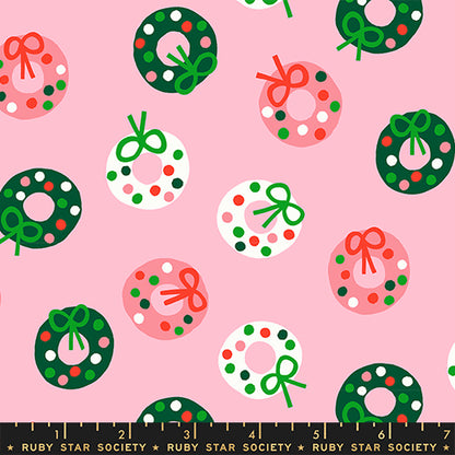 Kimberly Kight Ruby Star Society Moda Fabrics Merry Happy Bough Down RS3099 13 Melody Pink