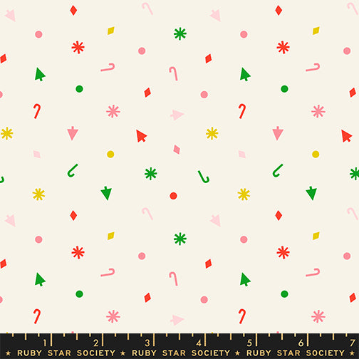 Kimberly Kight Ruby Star Society Moda Fabrics Merry Happy Christmas Confetti RS3103 12 Multi