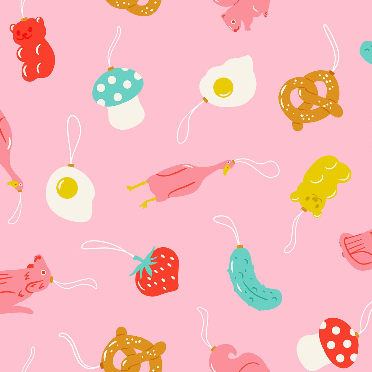 Kimberly Kight Ruby Star Society Moda Fabrics Merry Happy Find the Pickle RS3097 11 Melody Pink