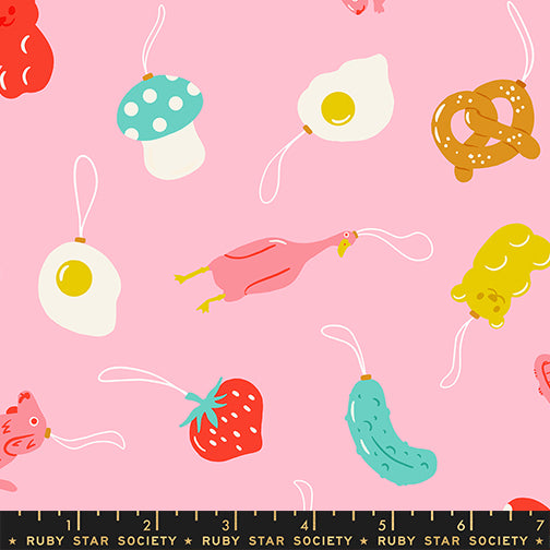 Kimberly Kight Ruby Star Society Moda Fabrics Merry Happy Find the Pickle RS3097 11 Melody Pink