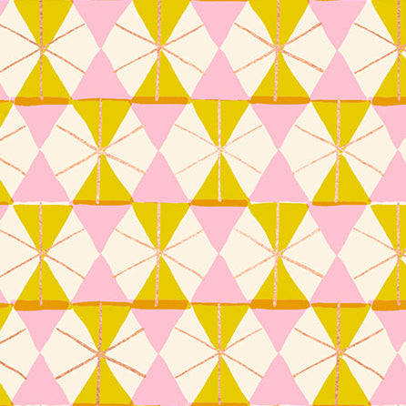 Kimberly Kight Ruby Star Society Moda Fabrics Merry Happy Happy Hexie RS3102 11M Metallic Golden Hour